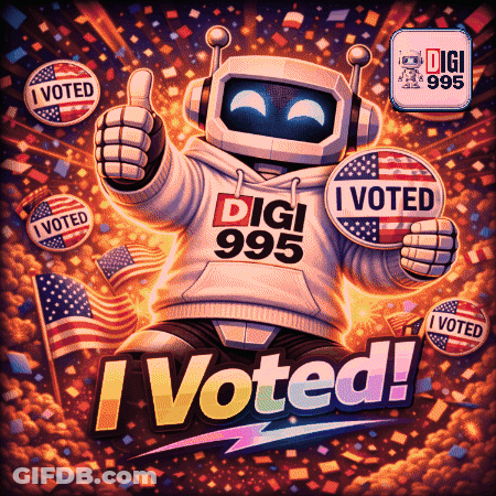 Robot Giving Thumbs Up In Digi 995 Hoodie GIF