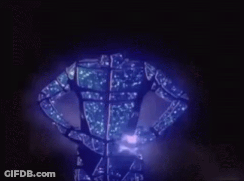Robot Glowing Blue Light From Chest GIF