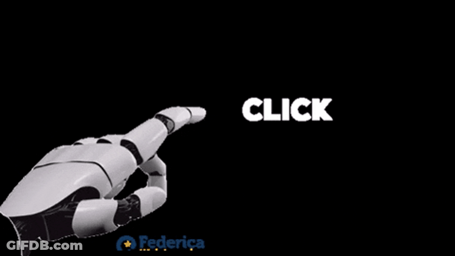 Robot Hand Click Here GIF