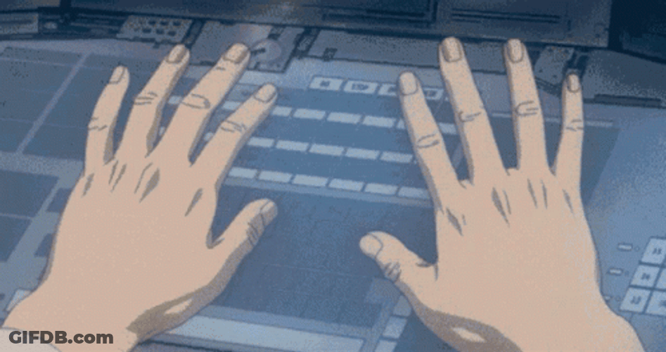 Robot Hands Doing Fast Typing GIF