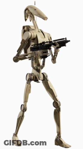 Robot Holding Gun GIF