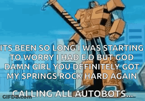 Robot Holding Hammer Its Been So Long I Was Starting To Worry GIF