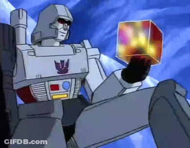 Robot Holding Red Cube GIF