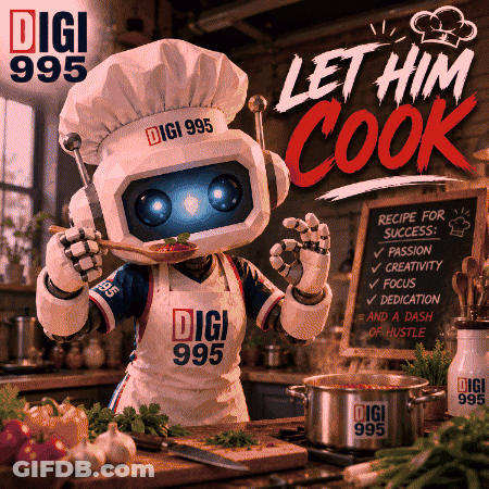 Robot In Chef's Hat Digi 995 Ad GIF