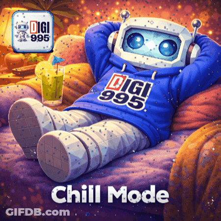 Robot In Digi 995 Sweatshirt Sitting GIF
