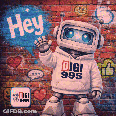 Robot In Digi Hoodie GIF