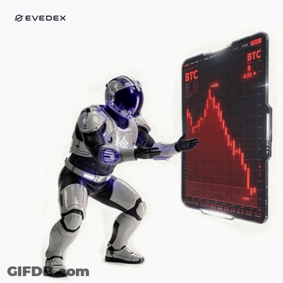 Robot In Front Of Screen Saying BTC GIF