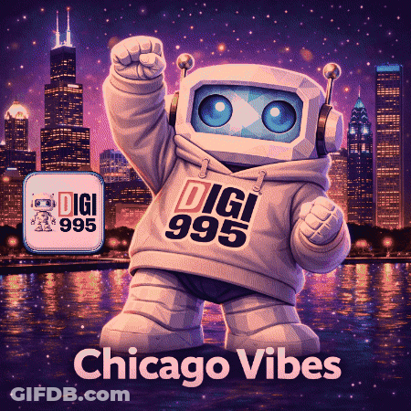 Robot In Hoodie Saying Digi 995 GIF