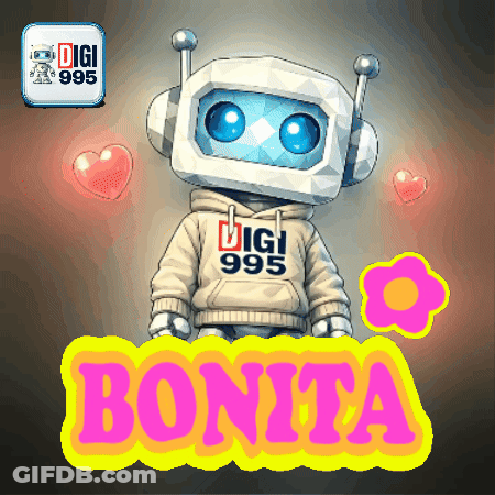 Robot In Hoodie Saying Digi 995 GIF