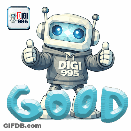 Robot In Hoodie Saying Digi 995 Thumbs Up GIF