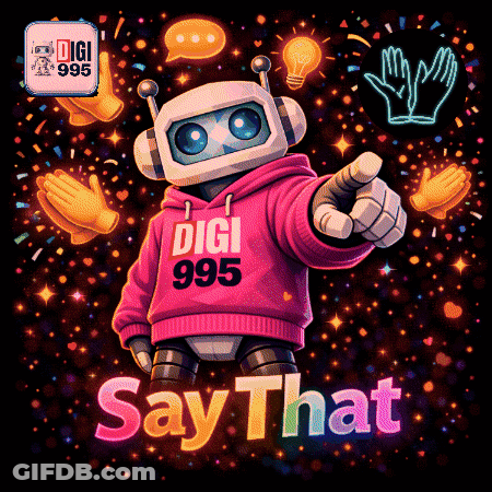 Robot In Pink Digi 995 Hoodie GIF