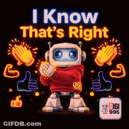 Robot In Red Hoodie Saying Ogi 999 GIF
