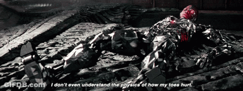 Robot Laying Ground I Don't Understand Toe Physics GIF