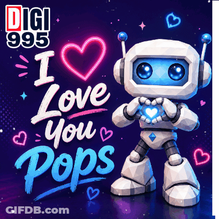 Robot Making Heart With Hands I Love You Pops GIF