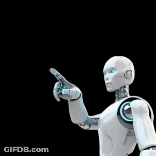 Robot Pointing With This Is Ai Behind It GIF
