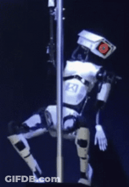Robot Pole Dance GIF