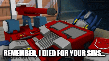Robot Remember I Died For Your Sins GIF