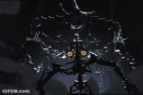 Robot Saying A In Dark Room GIF