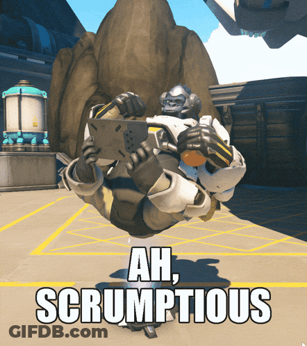 Robot Saying Ah Scrumptious GIF