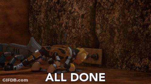 Robot Saying All Done GIF