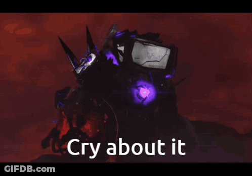 Robot Saying Cry About It GIF