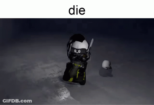 Robot Saying Die GIF