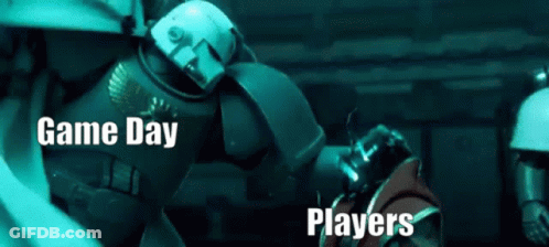 Robot Saying Game Day Players GIF