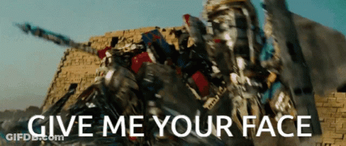 Robot Saying Give Me Your Face GIF