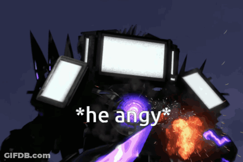Robot Saying He Angy GIF