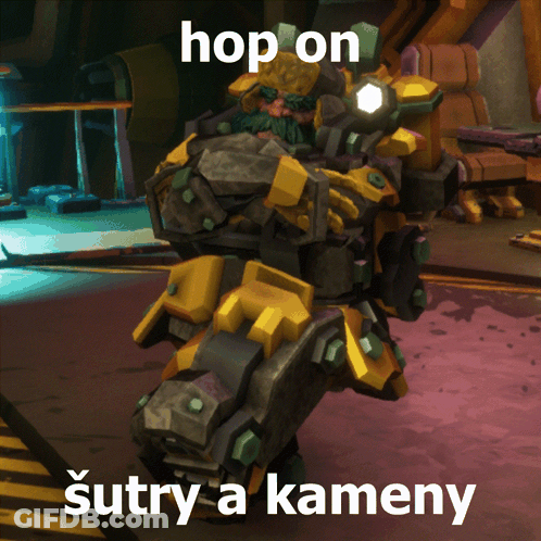 Robot Saying Hop On GIF