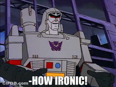 Robot Saying How Ironic GIF