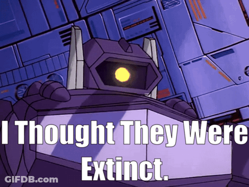 Robot Saying I Thought They Were Extinct GIF