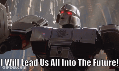 Robot Saying I Will Lead Us All Into The Future GIF