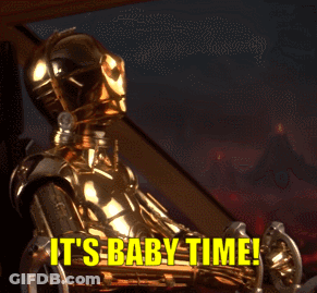 Robot Saying It's Baby Time GIF