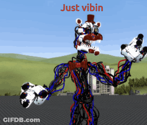 Robot Saying Just Vibin GIF
