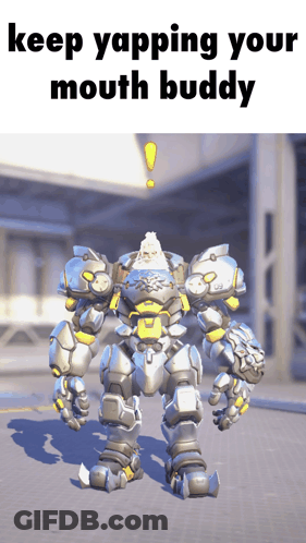 Robot Saying Keep Yapping Your Mouth Buddy GIF