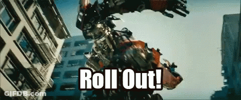 Robot Saying Roll Out GIF