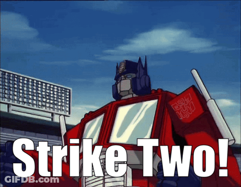 Robot Saying Strike Two GIF