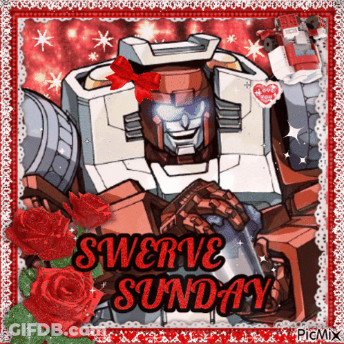 Robot Saying Swerve Sunday GIF