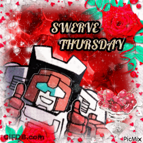 Robot Saying Swerve Thursday GIF