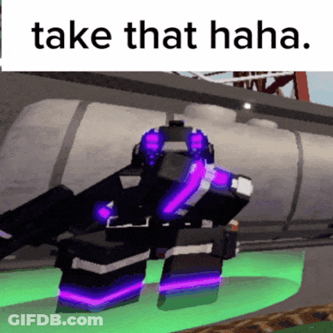 Robot Saying Take That Haha GIF