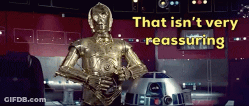Robot Saying That Is Not Very Reassuring GIF
