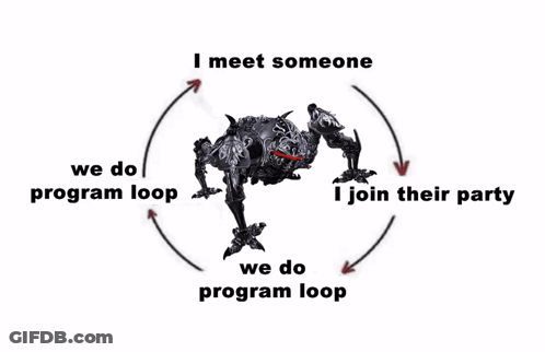 Robot Saying We Do Program Loop GIF
