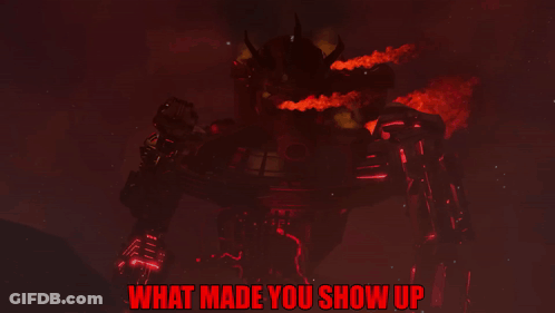 Robot Saying What Made You Show Up GIF