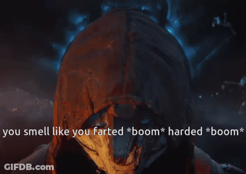 Robot Saying You Smell Like You Farted Boom Harded Boom GIF