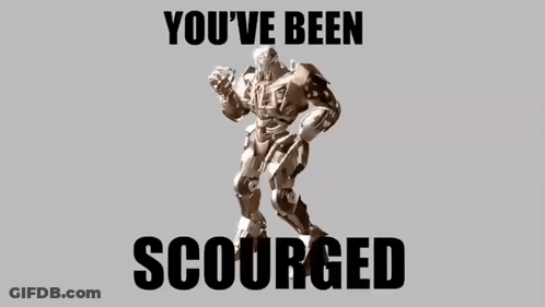 Robot Saying You've Been Scourged GIF