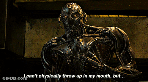 Robot Says I Can't Physically Throw Up In My Mouth GIF
