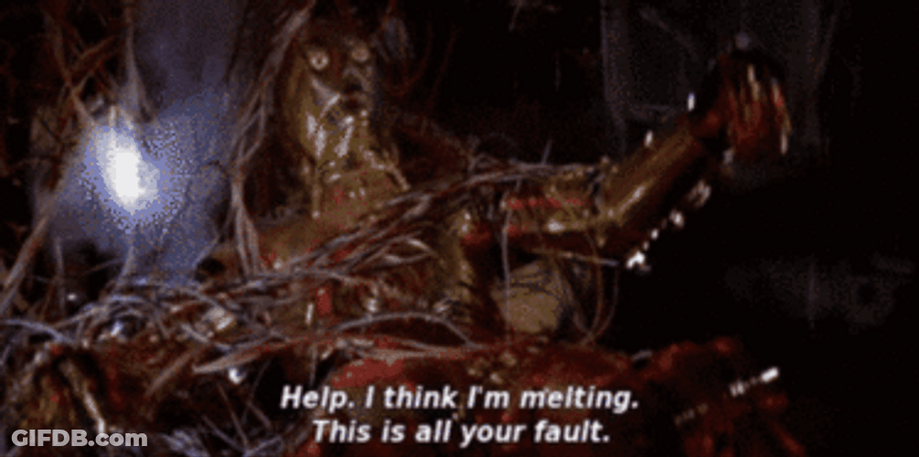 Robot Screaming I Think I'm Melting GIF