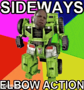 Robot Showing Sideways Elbow Action GIF