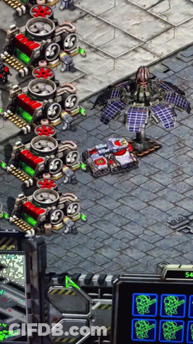 Robot Sitting On Brick Floor GIF